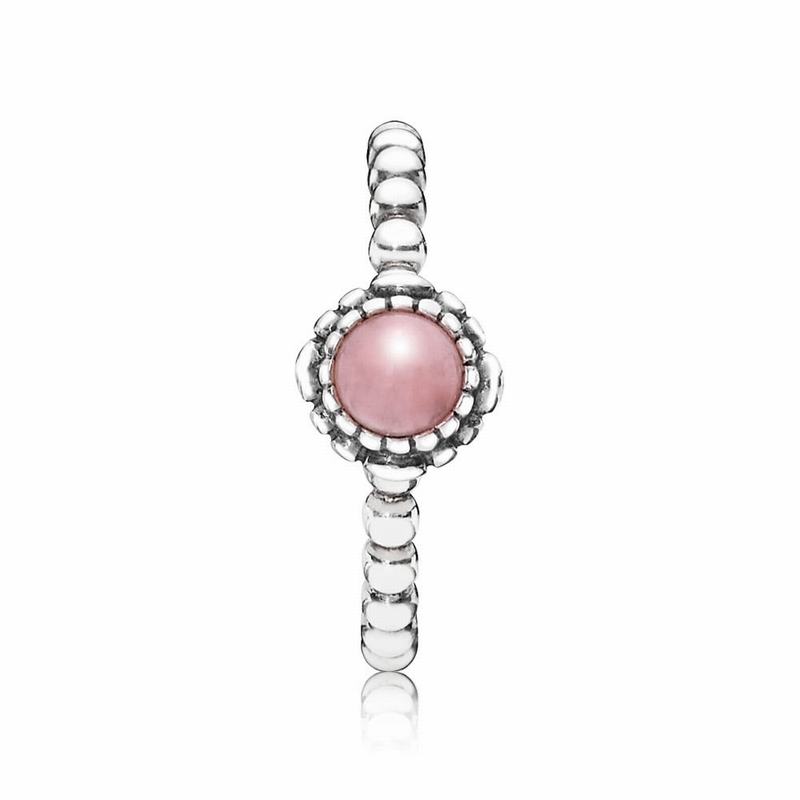 Pandora Birthday Blooms Stackable Ring October Online NZ, Sterling Silver (675302-ZLD)